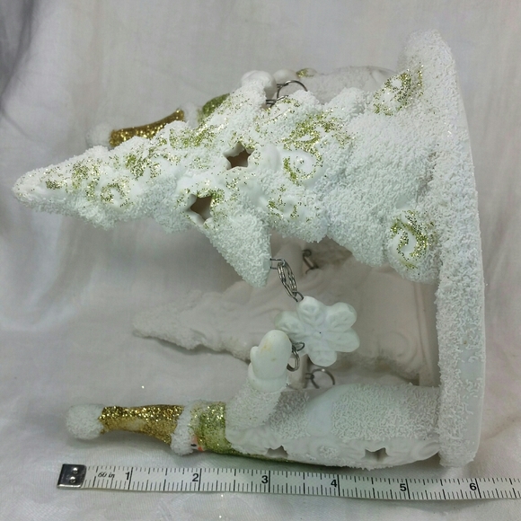 Yankee Candle SNOWMAN Large Jar HOLDER Trees - Picture 6 of 12